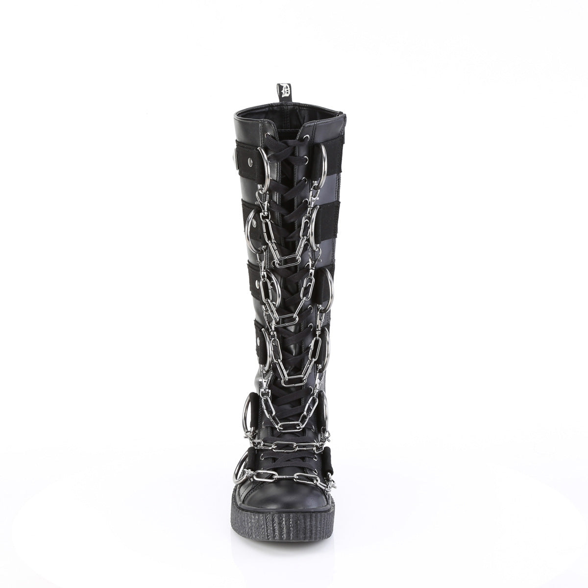 1 1/2"Pf Round Toe Lace Up Front Knee High Creeper Sneaker Secondary image