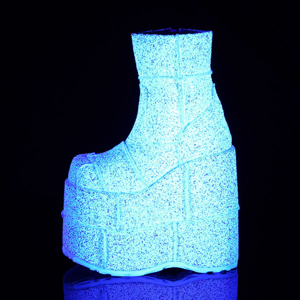 7" PF Ankle Boot, Side Zip Pleaser Demonia STACK/201G