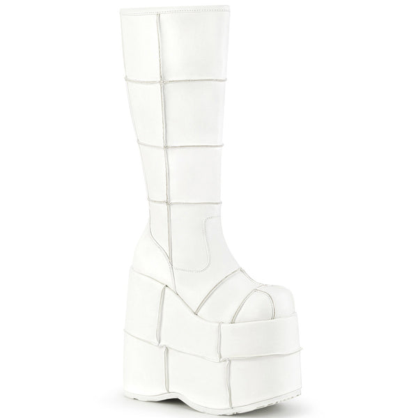 7" PF Knee High Boot, Side Zip Pleaser Demonia STACK/301