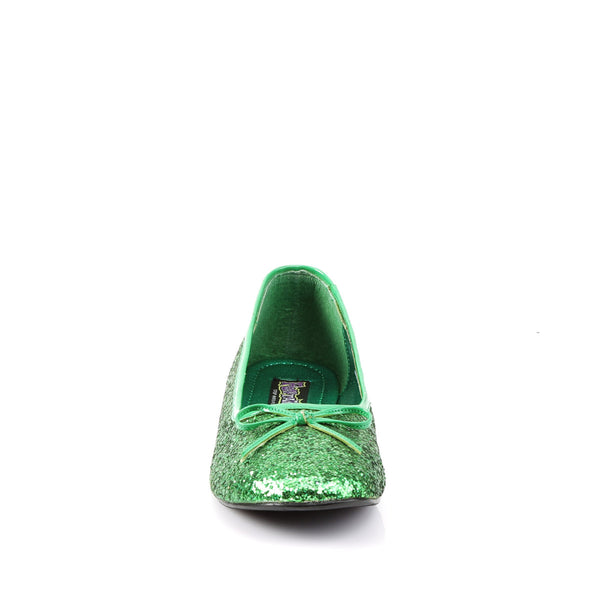 Classic Bow Accent Mary Jane Glitter Slip On Ballet Flats Shoes Pleaser Funtasma STAR/16G