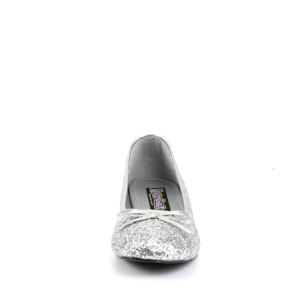 Classic Bow Accent Mary Jane Glitter Slip On Ballet Flats Shoes Pleaser Funtasma STAR/16G
