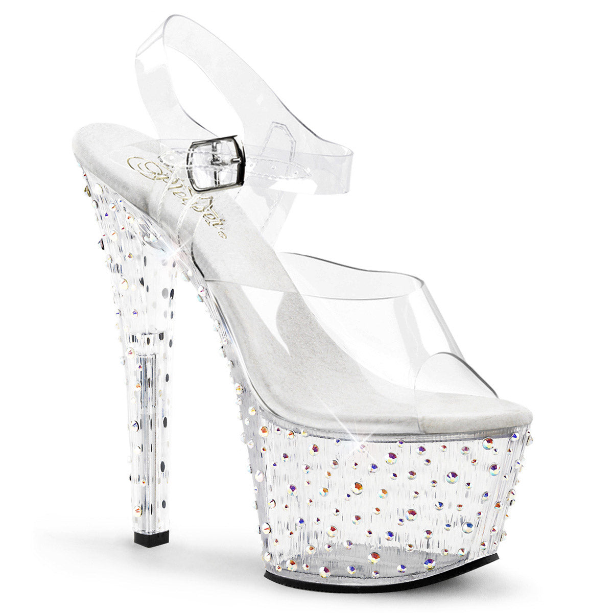 Multi Size Rhinestone Platform Stiletto Sandals High Heels Shoes Pleaser Pleaser STARDANCE/708 Main image