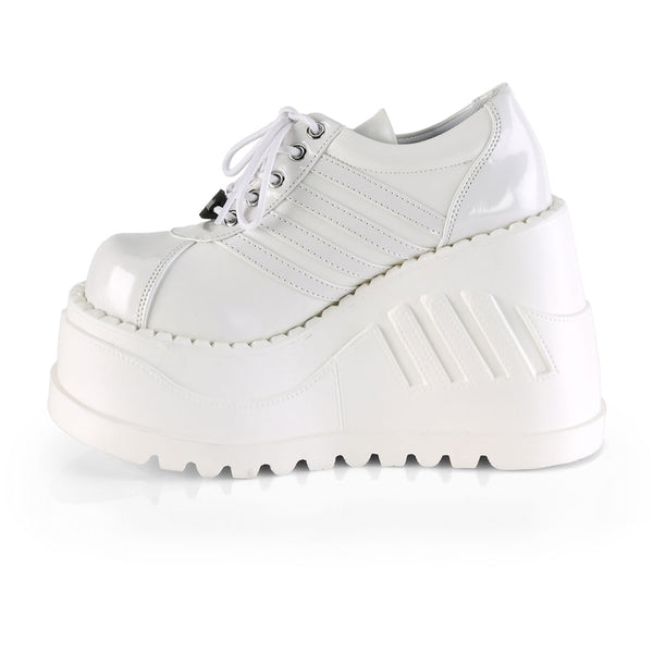 4" Wedge Pf Lace-Up Shoe Pleaser Demonia STOMP/08