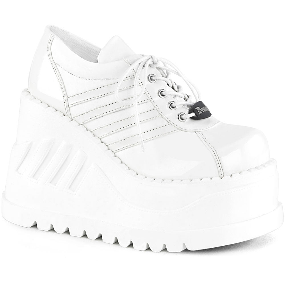 4" Wedge Pf Lace-Up Shoe Pleaser Demonia STOMP/08
