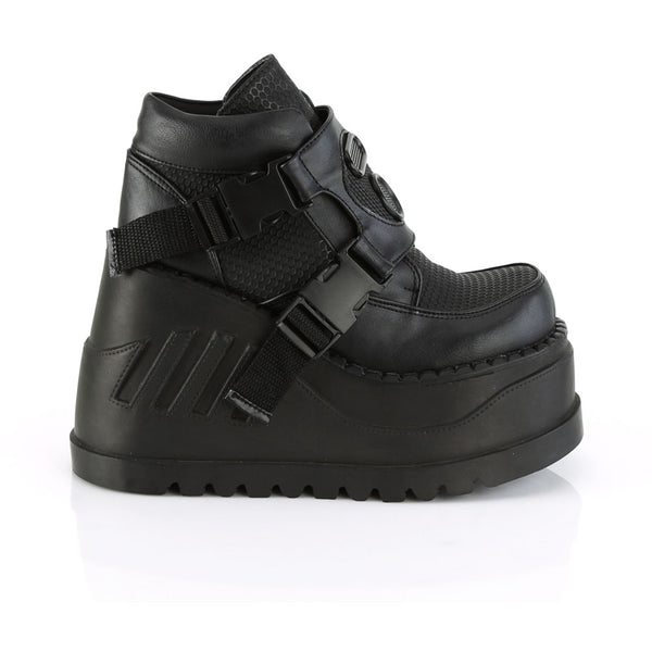 4" Wedge Pf Bootie W/Snap Buckle Detail Pleaser Demonia STOMP/15