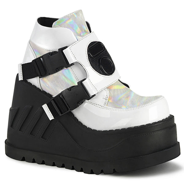 4" Wedge PF Bootie w/Snap Buckle Detail Pleaser Demonia STOMP/15