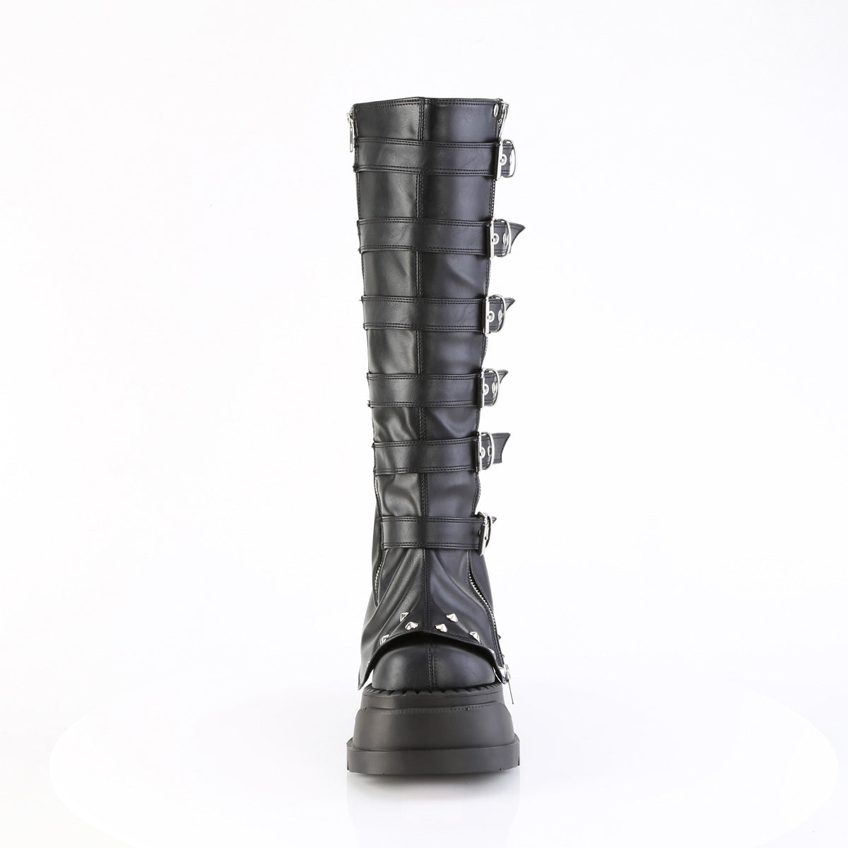 Demonia 4 3/4 Inch Wedge Platform Knee High Boots with Buckle Straps Secondary image