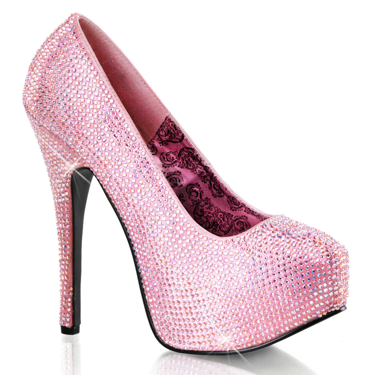 Sexy Hidden Platform Rhinestone Stiletto Pumps High Heels Shoes Pleaser Bordello TEEZE/06R Main image