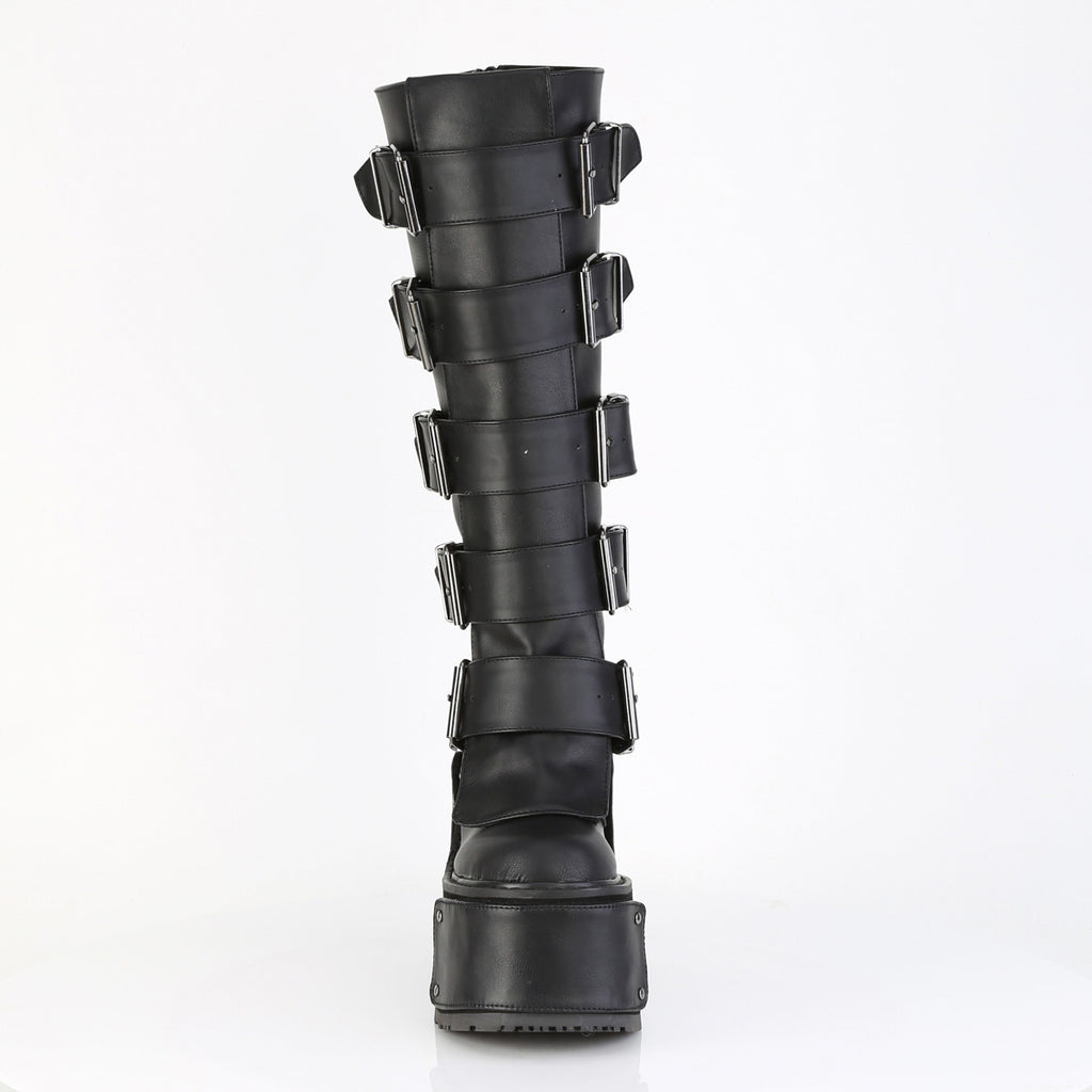5 1/2" Wedge Pf Boot W/ Interchangeable Panels, Back Zip Pleaser Demonia TRANSFORMER/800