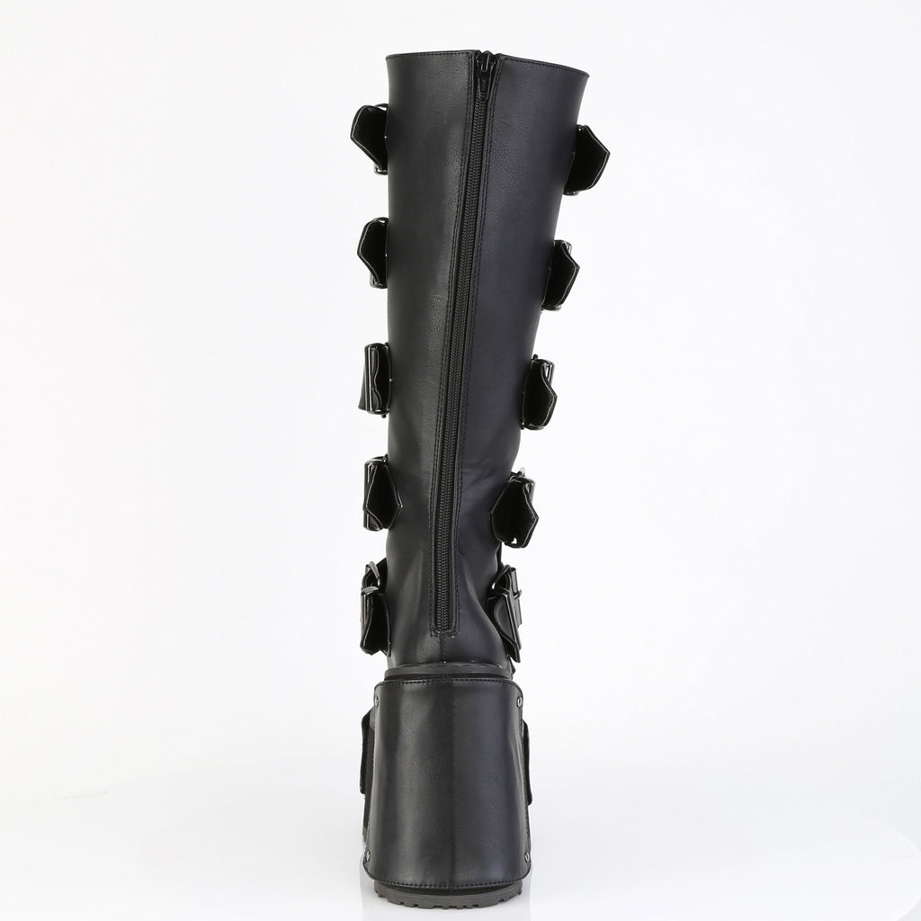 5 1/2" Wedge Pf Boot W/ Interchangeable Panels, Back Zip Pleaser Demonia TRANSFORMER/800