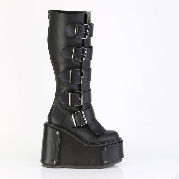 5 1/2" Wedge Pf Boot W/ Interchangeable Panels, Back Zip Pleaser Demonia TRANSFORMER/800