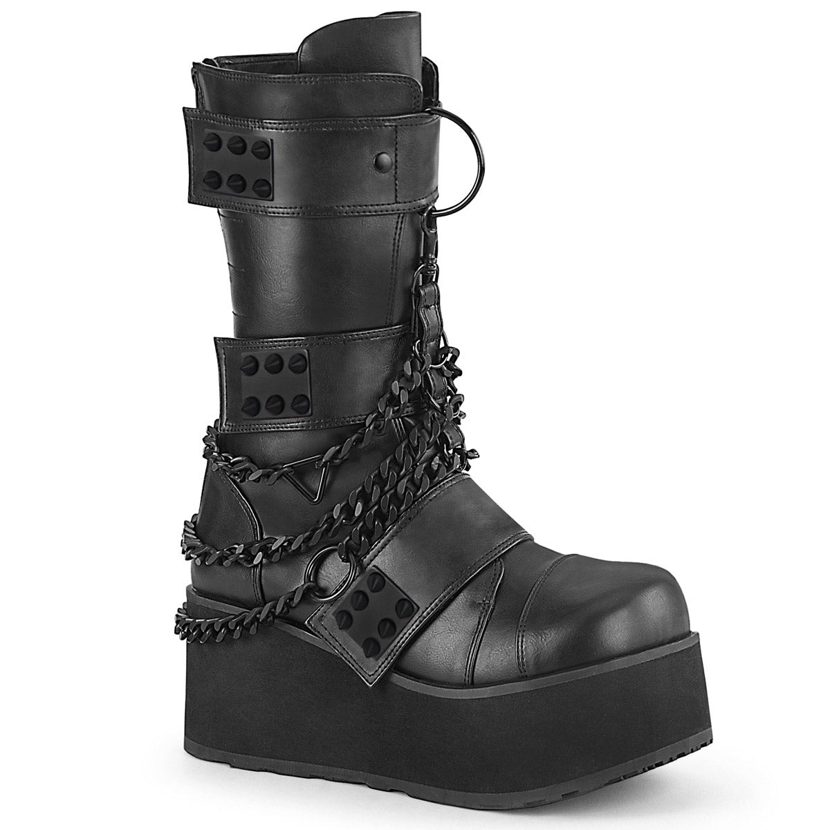 3" PF 3 Hook and Loop Strap Mid-Calf Boot, Back Zip Secondary image