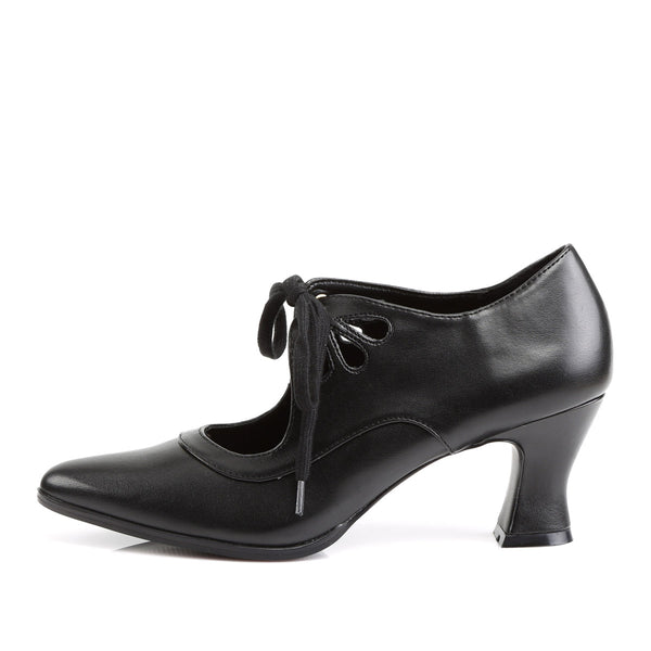 Sexy Victorian Style Lace Up Pointed Toe Pumps Kitten Heels Shoes Pleaser Funtasma VICTORIAN/03