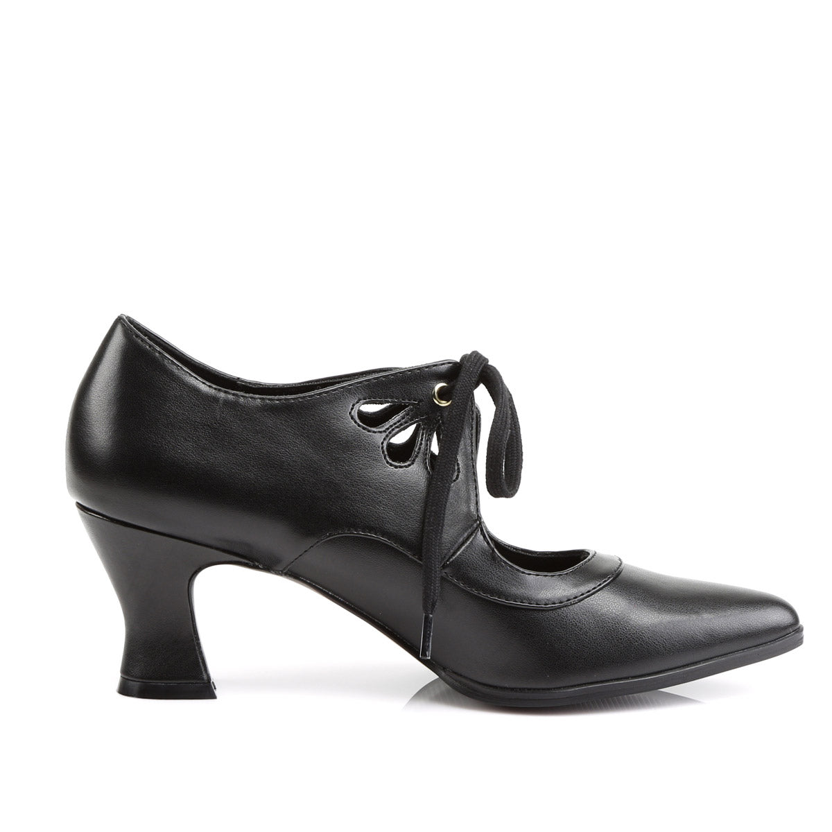 Sexy Victorian Style Lace Up Pointed Toe Pumps Kitten Heels Shoes Pleaser Funtasma VICTORIAN/03
