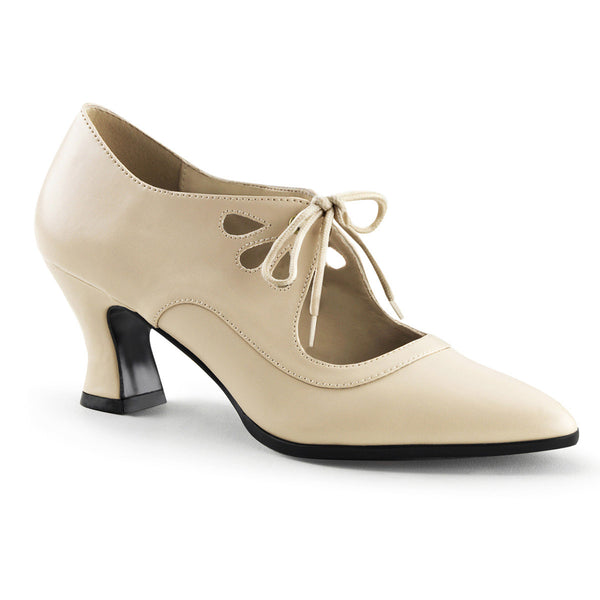 Sexy Victorian Style Lace Up Pointed Toe Pumps Kitten Heels Shoes Pleaser Funtasma VICTORIAN/03