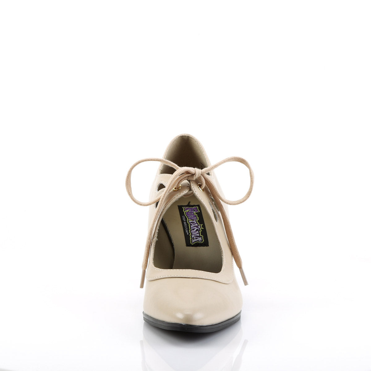 Sexy Victorian Style Lace Up Pointed Toe Pumps Kitten Heels Shoes Pleaser Funtasma VICTORIAN/03