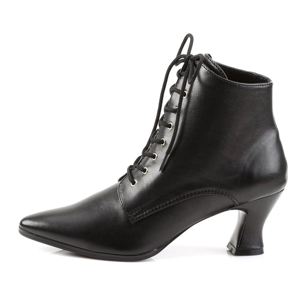 Sexy Lace Up Pointed Toe Ankle Booties Kitten Heel Boots Shoes Pleaser Funtasma VICTORIAN/35