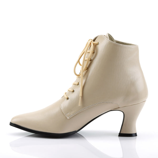 Sexy Lace Up Pointed Toe Ankle Booties Kitten Heel Boots Shoes Pleaser Funtasma VICTORIAN/35