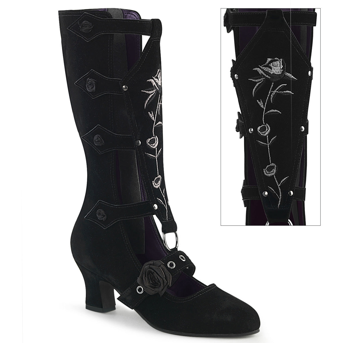 2 1/2" Heel Mid-Calf Boot Pleaser Demonia WHIMSY/118 Main image