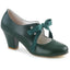 2 1/2" Cuben Heel Mary Jane Pump W/ Ribbon Tie Pleaser Pin Up Couture WIGGLE/32