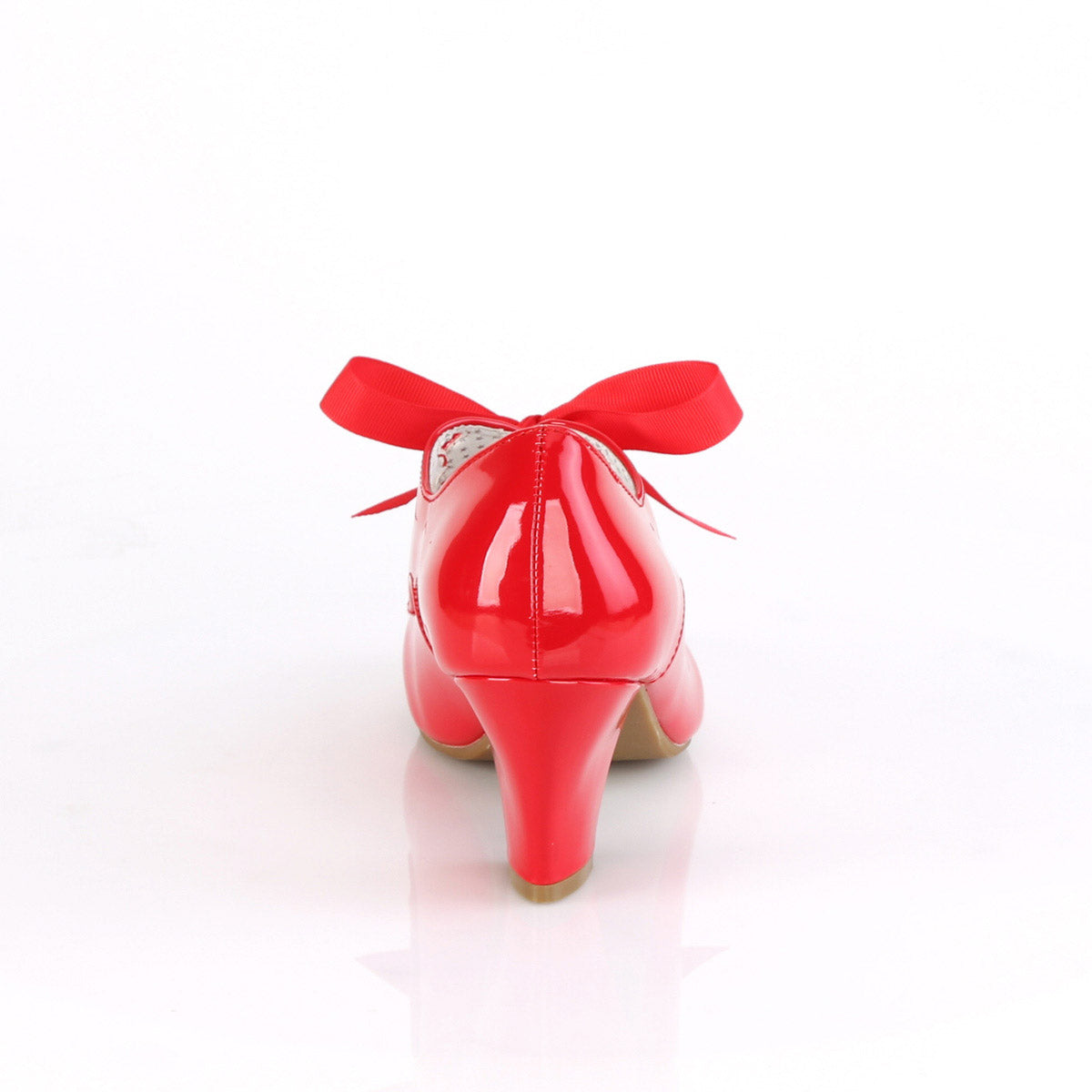 2 1/2" Cuben Heel Mary Jane Pump W/ribbon Tie Pleaser Pin Up Couture WIGGLE/32