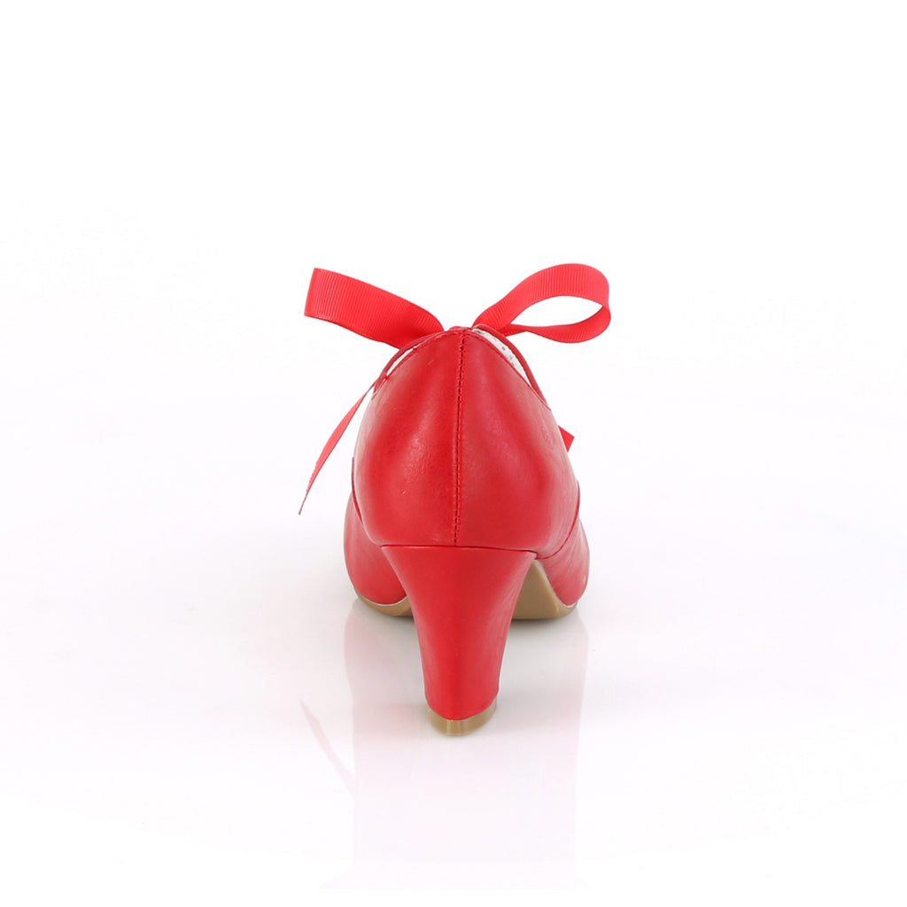 2 1/2" Cuben Heel Mary Jane Pump W/ribbon Tie Pleaser Pin Up Couture WIGGLE/32