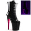 8" Heel, 4" PF Lace-up Two Tone Ankle Boot, Side Zip Pleaser Pleaser XTREME/1020TT
