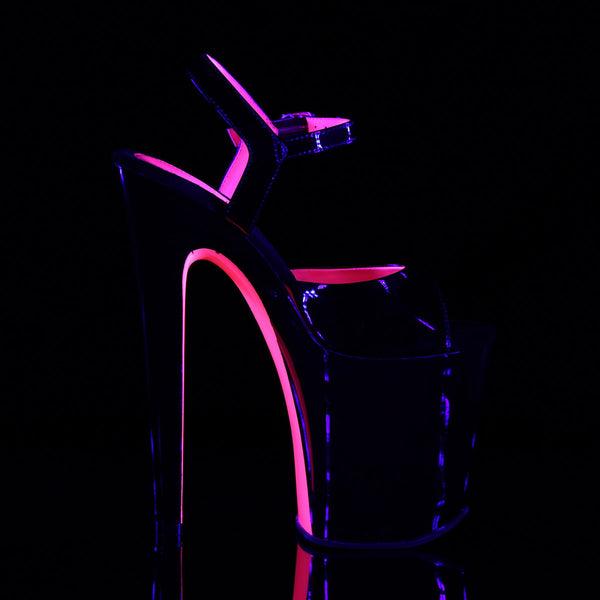 8" Heel, 4" PF Two Tone Ankle Strap Sandal Pleaser Pleaser XTREME/809TT