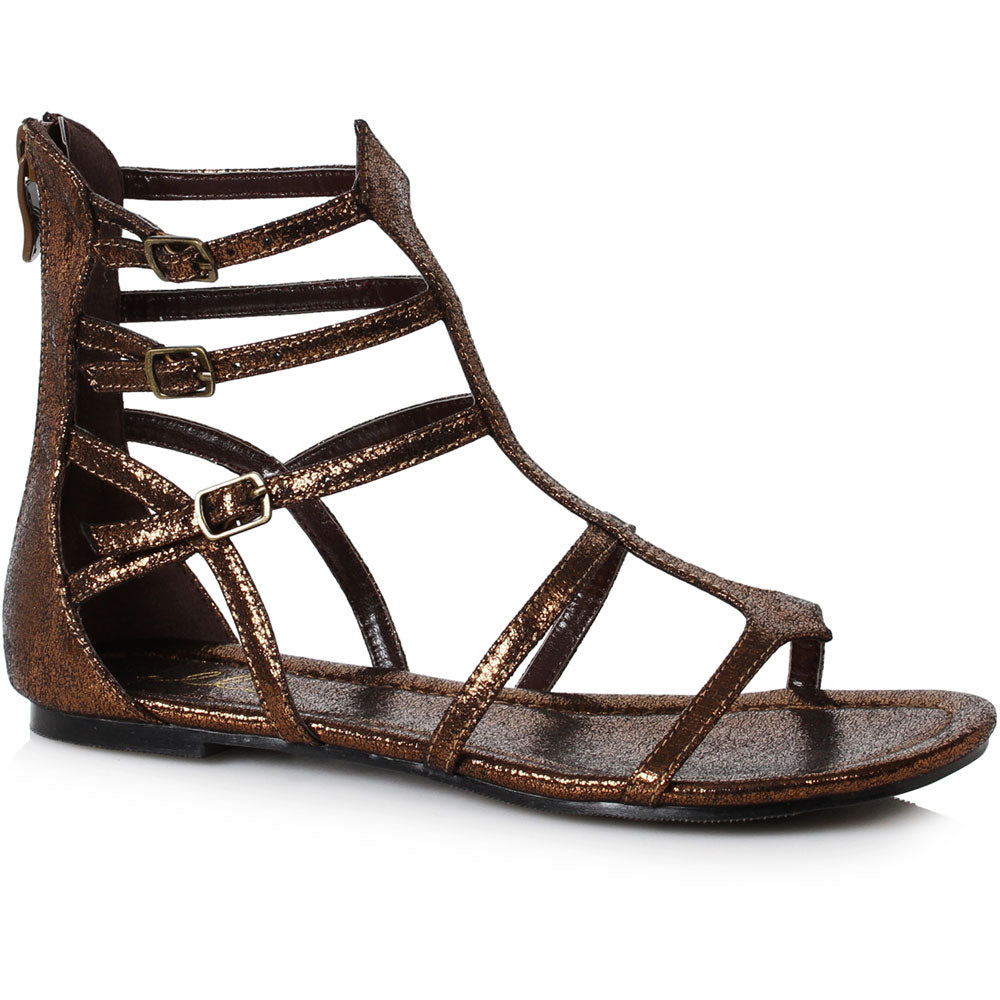0 Gladiator Flat Sandal. Ellie  015/ATHENA/BRNZ