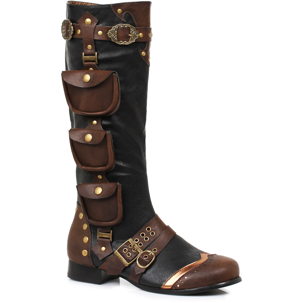 Black/brown 1"heel Knee High Boots Shoes Ellie Halloween Secondary image