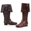Buckle Strap Knee High Cuffed Pirate Boots Ellie  121/JACK