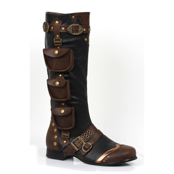 Black/brown 1"heel Knee High Boots Shoes Ellie Halloween Ellie  121/AMOS