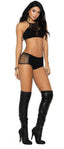 Opaque bralette and booty shorts with cut out detailing. Elegant Moments  1372