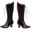 Purple Velvet 25" Heel Boot With Lace Shoes Boots Ellie Sexy Ellie  253/FAIN/PURV