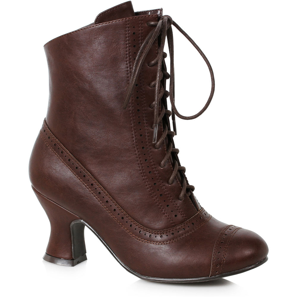 2.5 Heel Victorian Bootie Ellie  253/SARAH/BRWN