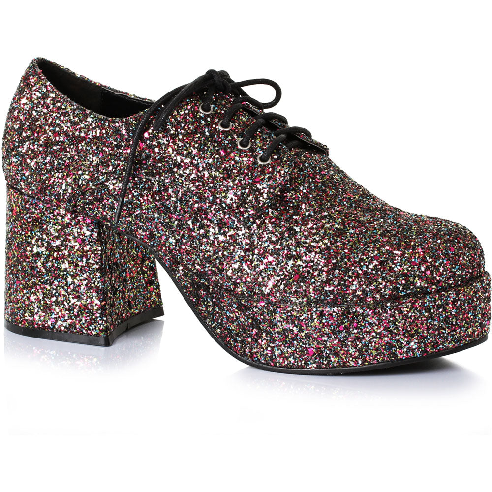 3 Heel Glitter Pimp Shoe. Mens. Ellie  312/DISCO/MULT Main image