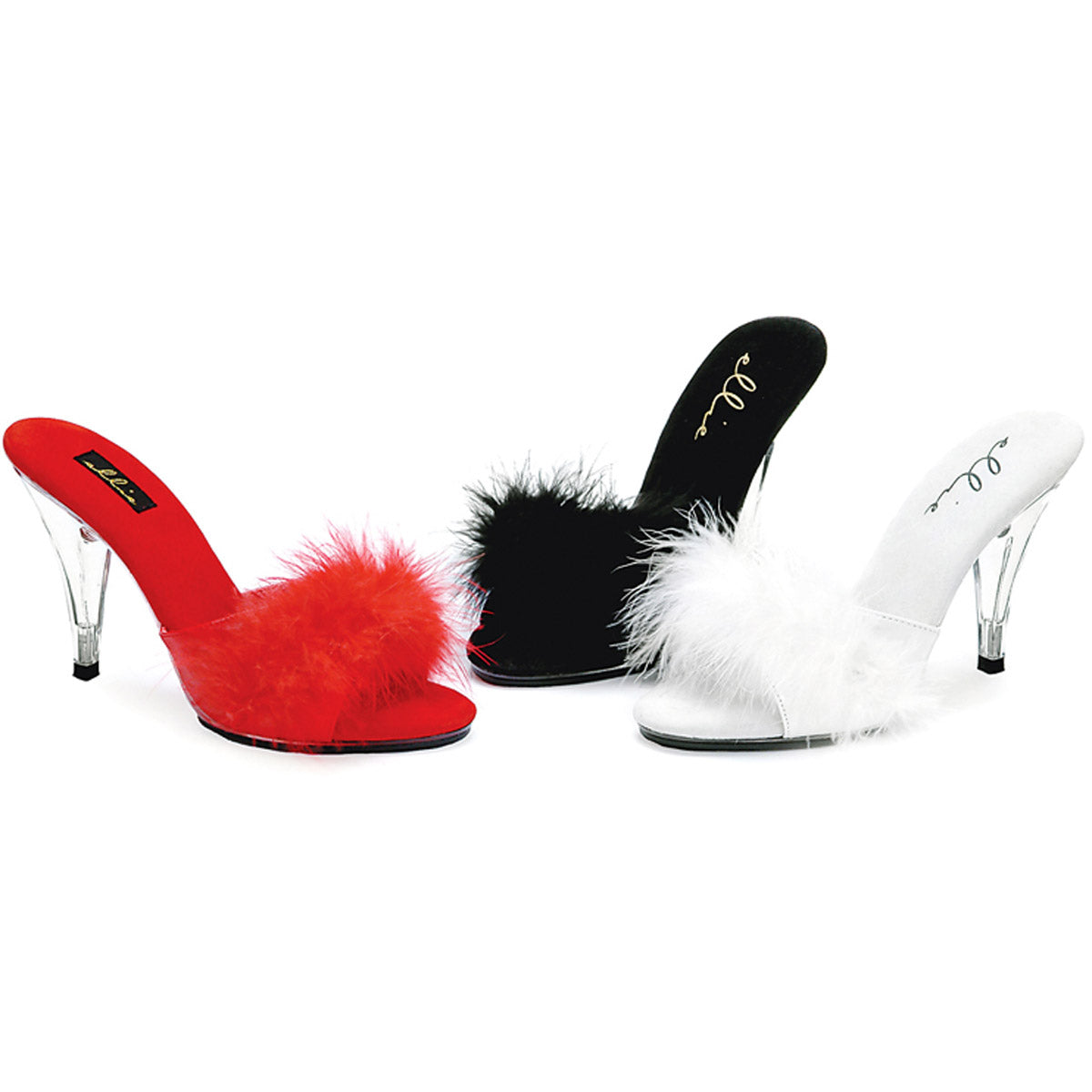 4" Heel Maribou Slippers. Ellie  405-SASHA