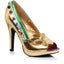Peep Toe Medallion Trim Pumps Ellie  414/MASQUERADE