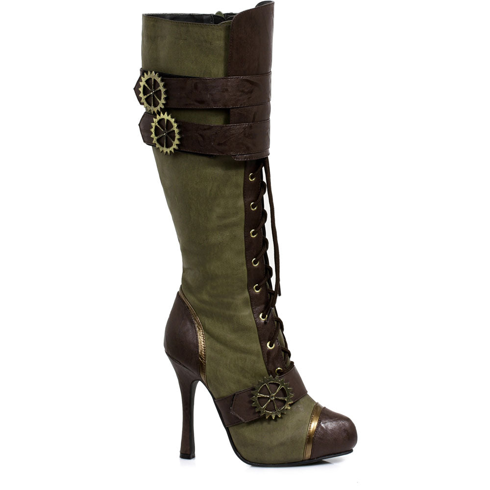 4 Knee High Steampunk Boot With Laces. Women Ellie  420/QUINLEY Main image