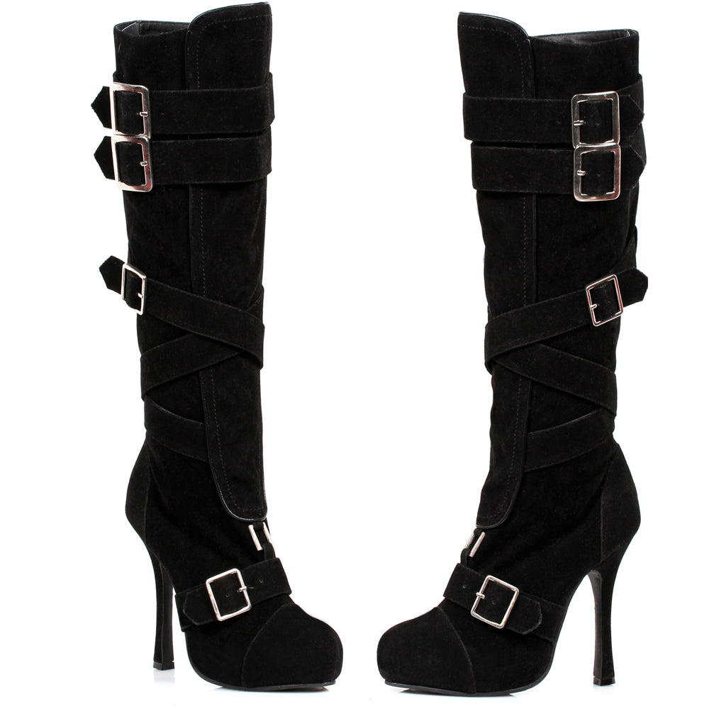 4 Microfiber Knee High Boot With Buckles. Ellie  420/VIXEN