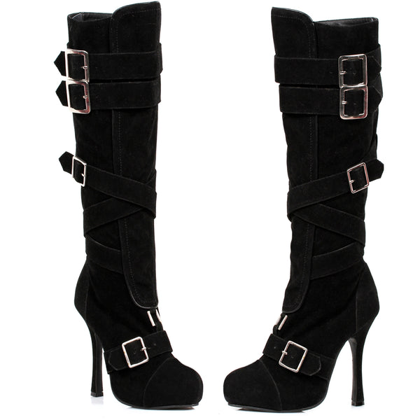 4 Microfiber Knee High Boot With Buckles. Ellie  420/VIXEN