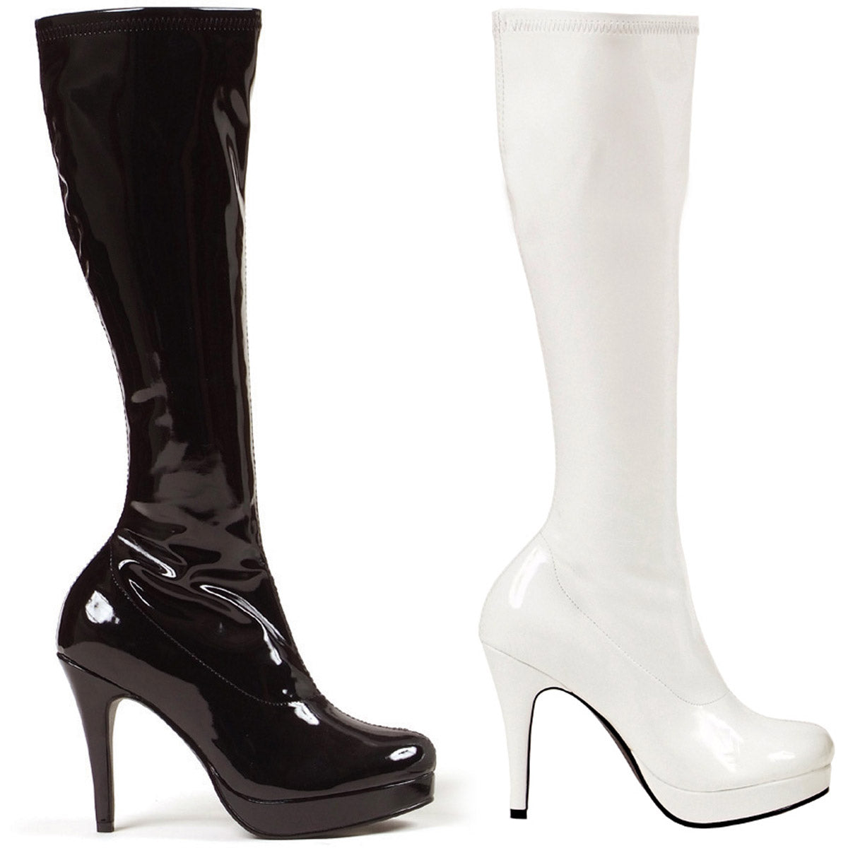 Knee High Zipper Side Go Go Boots Ellie  421/GROOVE