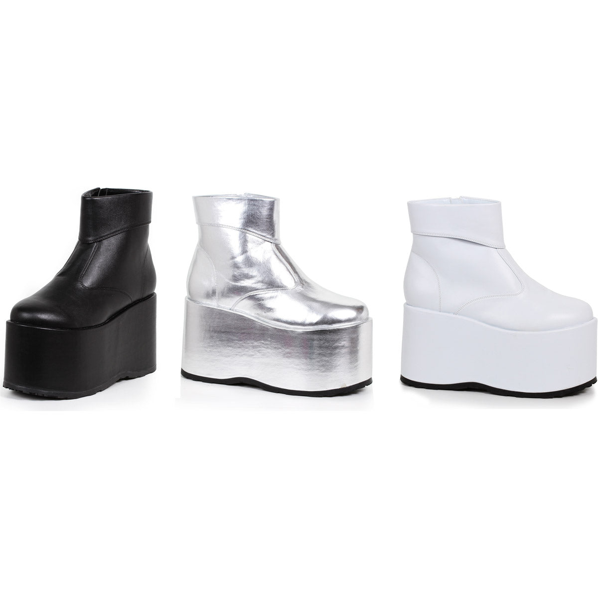 White Men's Platform Ankle Boot Shoes Boots Ellie Halloween Ellie  500/FRANK/WHT Main image