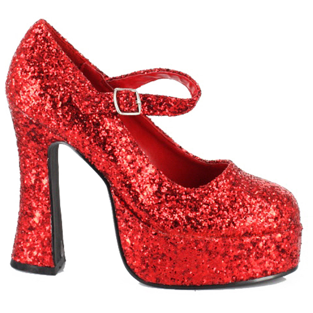 5 Chunky Heel Glitter Mary Jane. Ellie ELLIE 557/EDEN/G