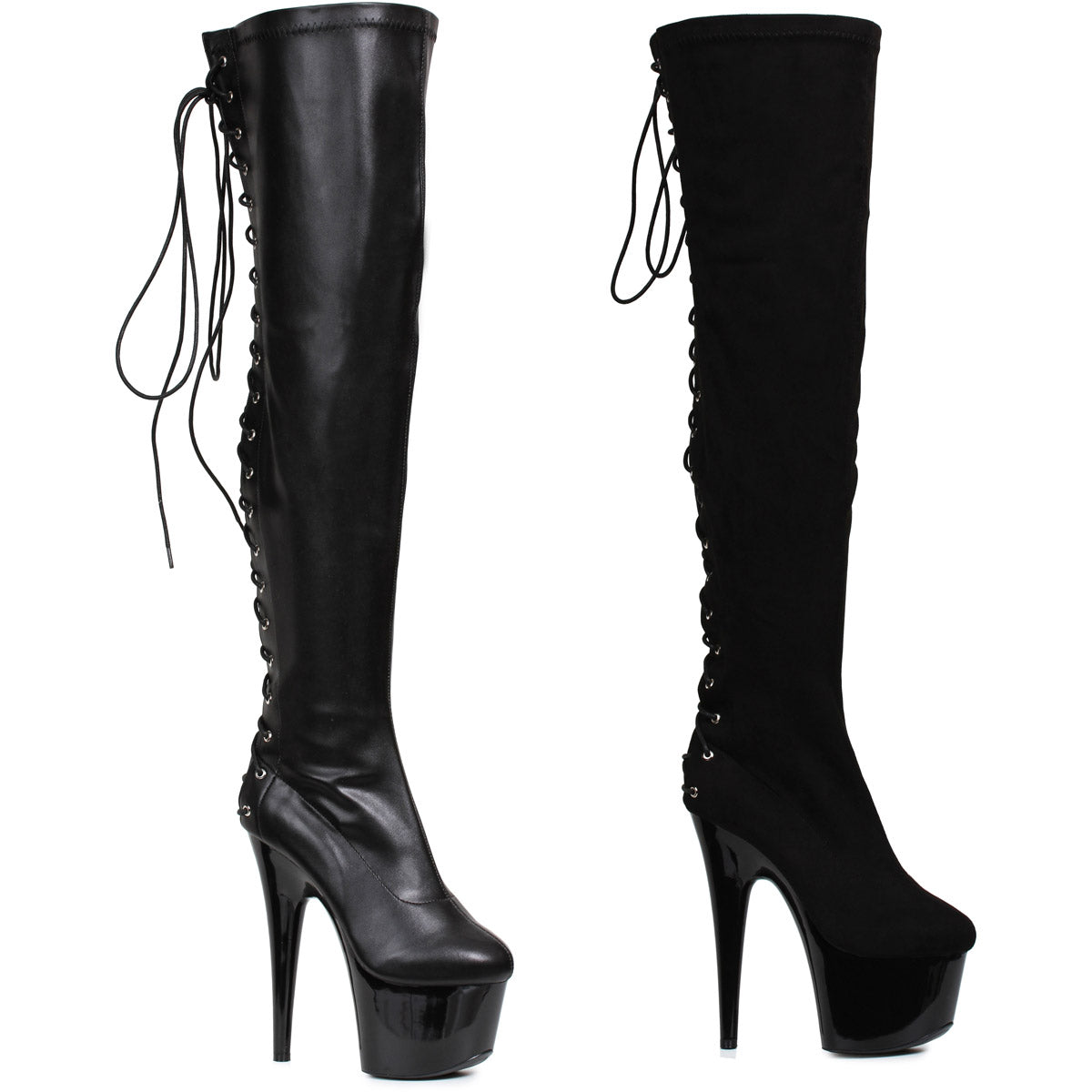 6" Thigh High Boot Ellie  609/FARE/BLKV Main image