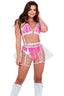 Clear Vinyl Flare Skirt With Suspenders Roma  6100