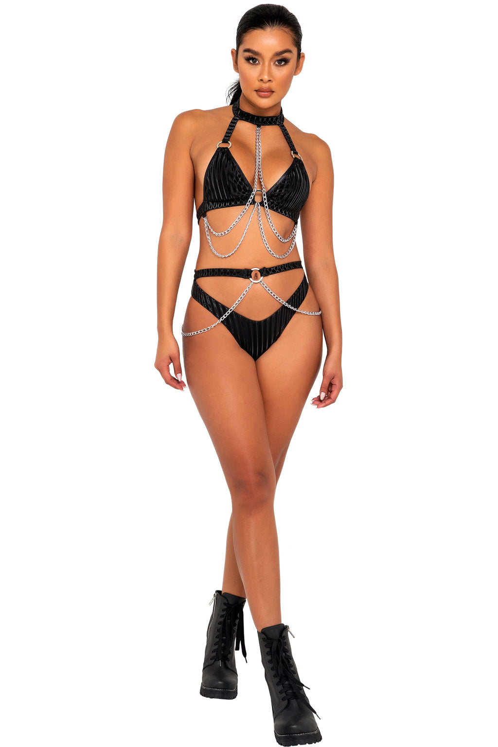 Bikini Top With Ring & Chain Detail Roma  6122