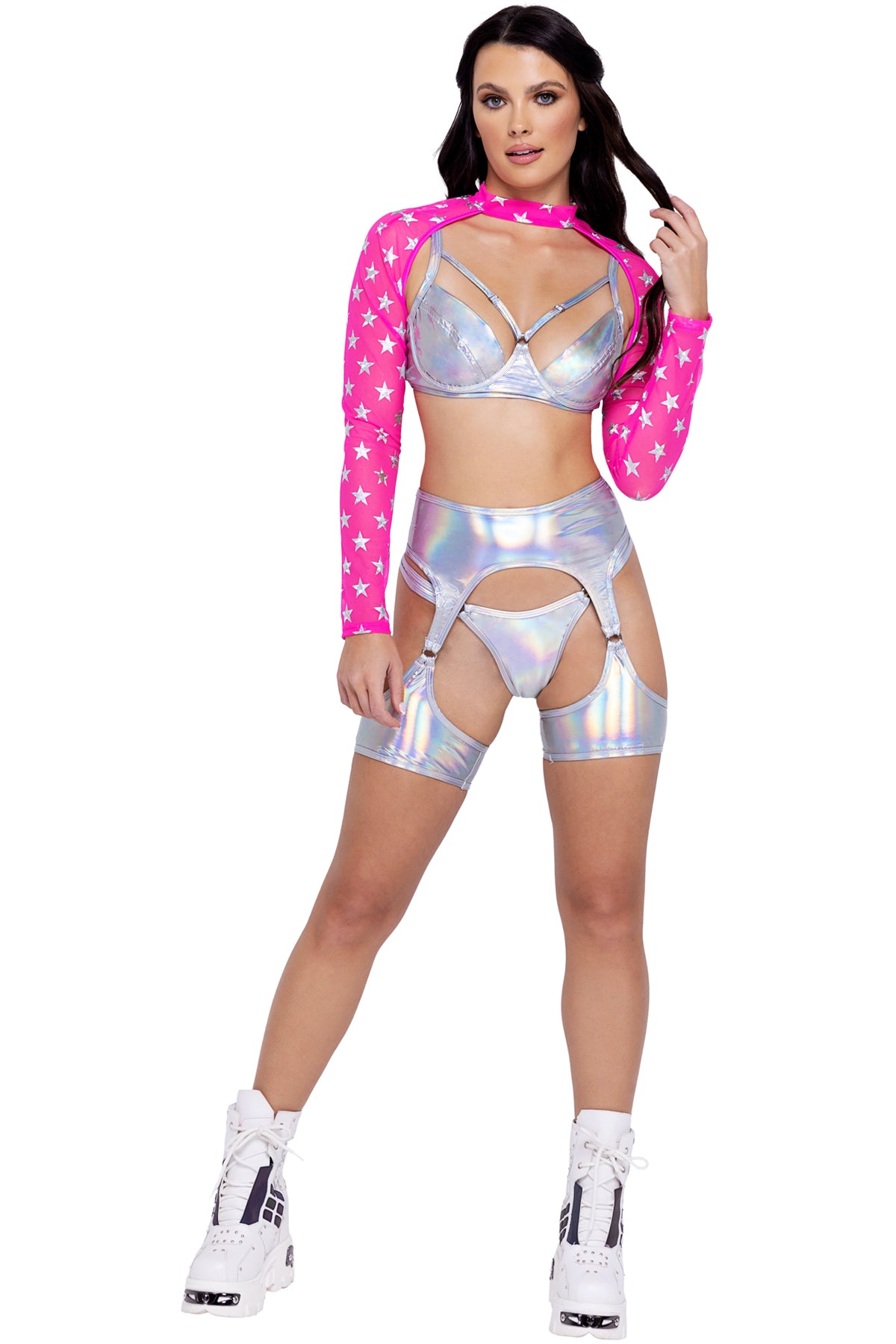 Hologram Garter Belt With Attached Leg Wrap Roma  6257 Main image