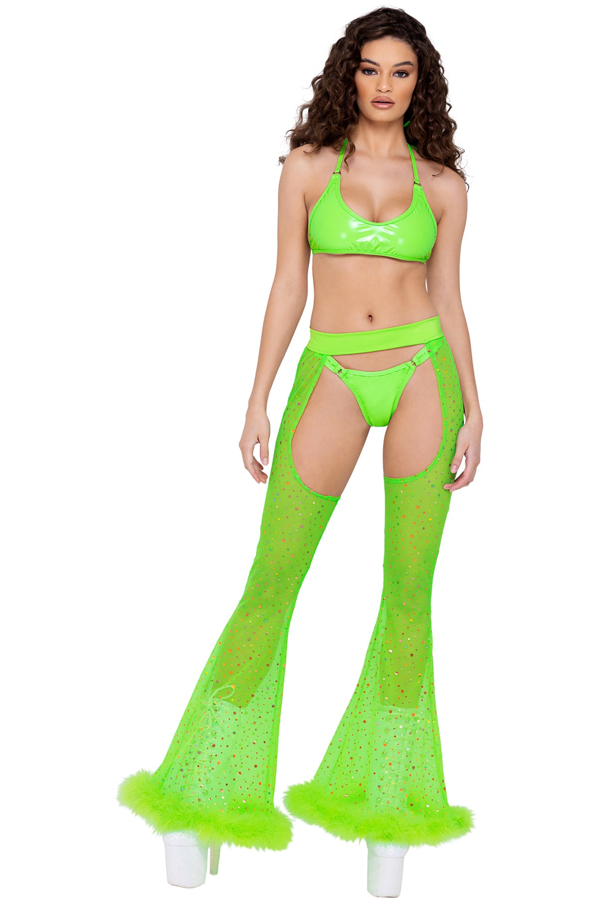 Roma Vinyl Cropped Tie-Top for Adult Women Secondary image