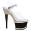 6 Heel W/Textured  Platform & Rhinestone Accents Ellie ELLIE 649/ANGEL